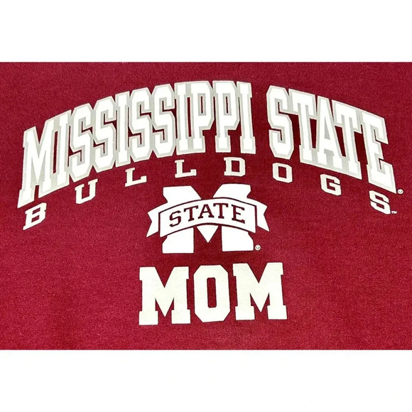 Mississippi State Bulldogs Mom Sweatshirt Crew Red Long Sleeve Adult Large L - Picture 6 of 11